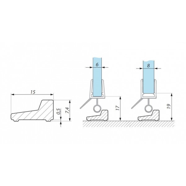 Listwa progowa Typ 1 - 2000 (czarna)